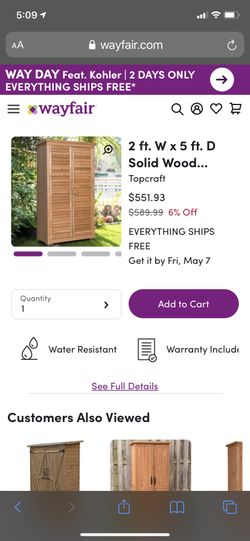 Solid Wood Vertical Outdoor Storage Shed