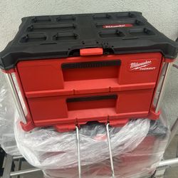 Milwaukee PACKOUT 22 in. 2-Drawer Tool Box with Metal Reinforced Corners •
