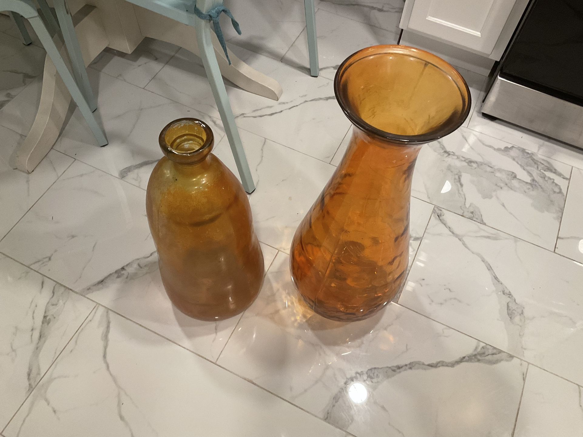 Two Big, Rare, Gorgeous Vases 23” Tall And 21” Tall (NO SHIPPING) Both For $35