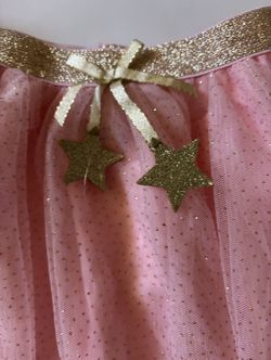 Girls Cynthia Rowley Tutu Tulle Skirt Size 5/6 Pink Gold Glitter Ballerina