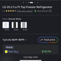 Lg White Fridge 