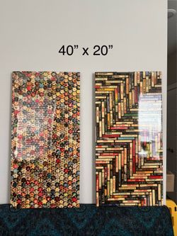 Bottle Cap and Cassette Tape Wall Art Set