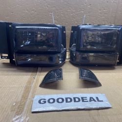 #194 Fit 91-94 Ford Explorer C-Styling LED DRL Headlights Bumper Corner Lamps Set 