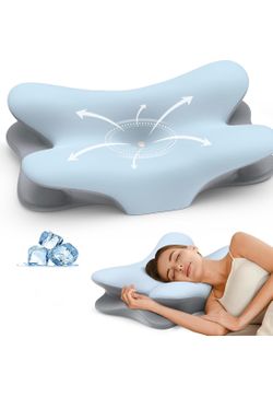 Cervical Neck Pillow for Pain Relief - Ergonomic Pillow for Neck Support, Contour Memory Foam Pillows for Sleeping