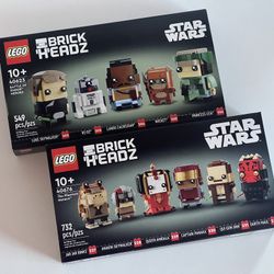 Lego THE PHANTOM MENACE And ENDOR HEROES Brickheadz Bundle 
