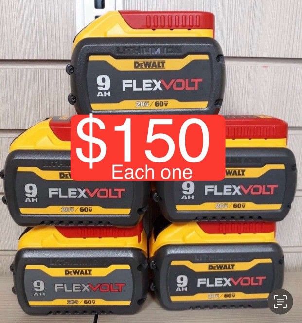 Dewalt New Battery 9 Flexvolt