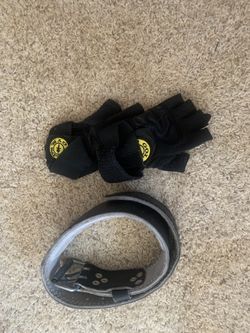 Gym Gloves And Belt