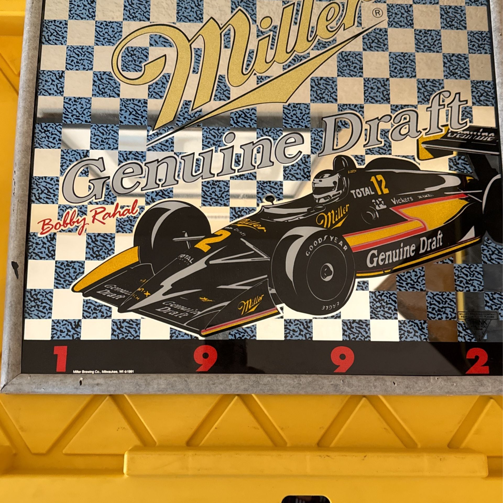 Miller Genuine Draft Beer NASCAR Mirror 1992