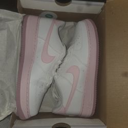 Air Force 1 (GS) - White/Pink Foam/Elemental Pink 7Y