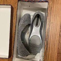 Melissa Jelly Flat Silver Size 6