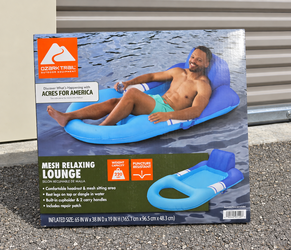 Ozark Trail Inflatable Mesh Relax Lounge β Blue & White