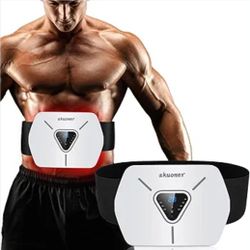 EMS Muscle Stimulator, All-in-one ABS Trainer Muscle Stimulator, 8 Modes & 30 Levels, Abs Belt for Men & Women, Home Office Fitness Exercise