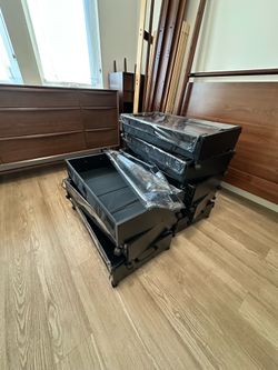 8 KITHELP Rolling Under-Bed Storage Bins with Clear Covers
