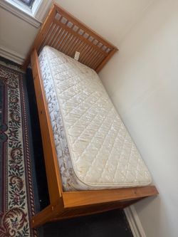 Bed with mattress