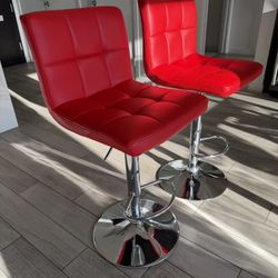 Red Bar Stools For Sale - Great Condition 