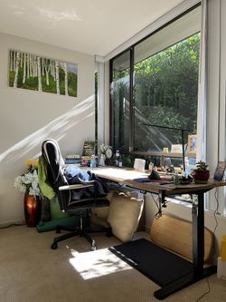 Uplift large curved bamboo motorized standing desk 80x30 