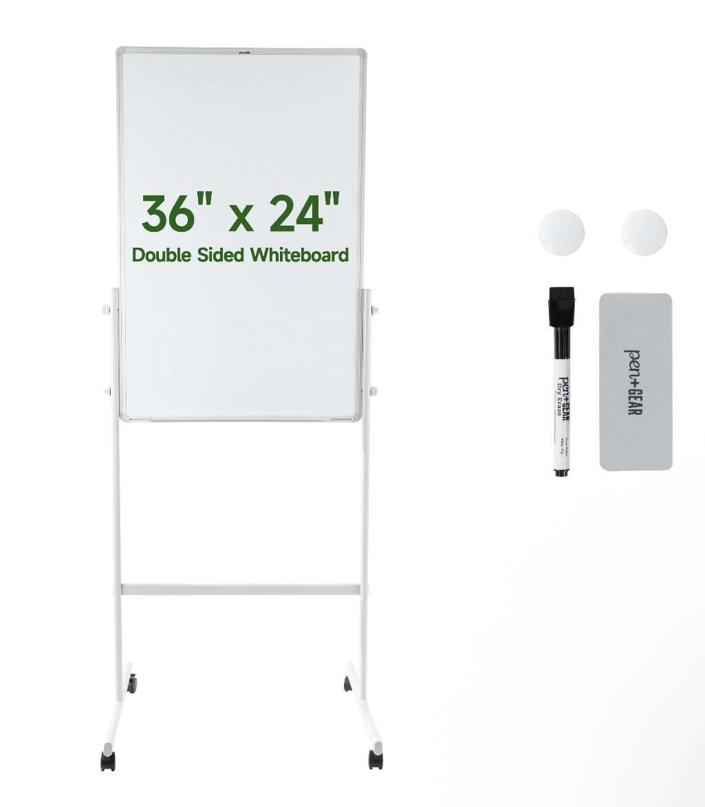 36x24 Double Sided Dry/Erase White board - Already Assembled