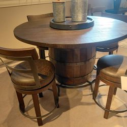 NEW- 5pc Barrel Counter Ht Dining Set on SALE!!!