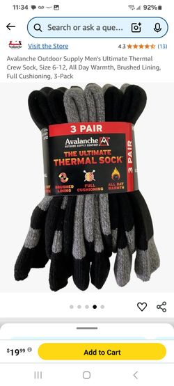 Avalanche Ultimate Thermal Sock Socks Six Pairs
