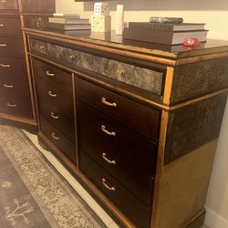 Refurbished, solid, wood, dresser, and tall chest