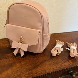 Mini Pink Background Backpack Bag (New)