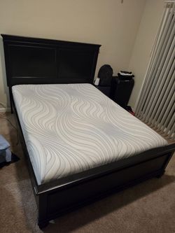 Queen Bed Frame with Mattress