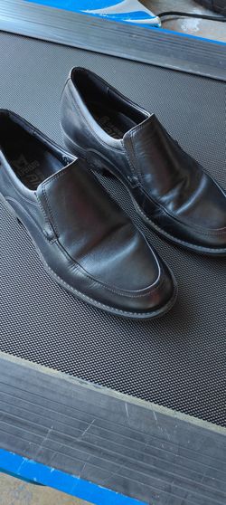 Mephisto Black Leather Slip-On Loafers