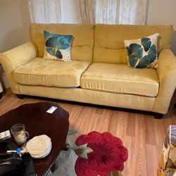 3-seater Yellow Couch 
