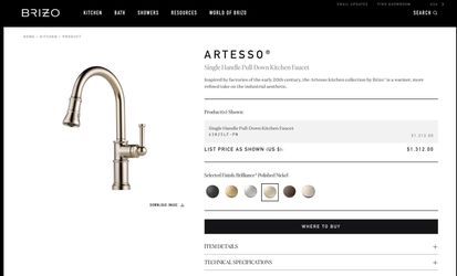 Brizo Artessa Kitchen Faucet