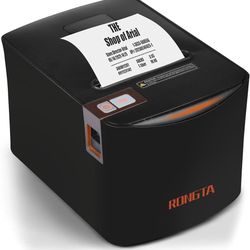 Thermal Receipt Printer, 80mm High-Speed POS Printer with Auto Cutter