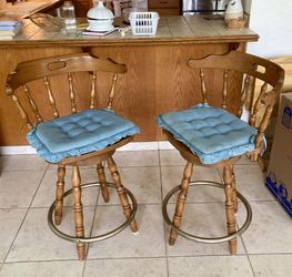 Wood Bar Stools $45 for both
