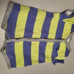 Boys 3 months Carters LITTLE MATE yellow/blue stripe short sleeve onesie shorts outfit Lot 18