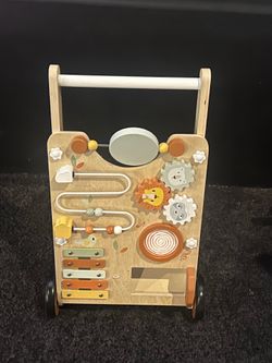 Wooden Montessori Baby Walker & Activity Center
