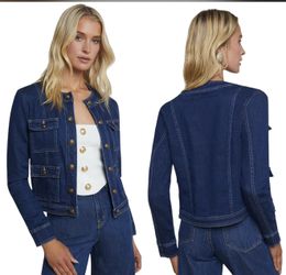 new $495 L’agence X-Small YARI Denim Jacket