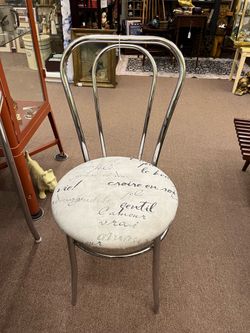 Set of 3 chrome dining chairs
