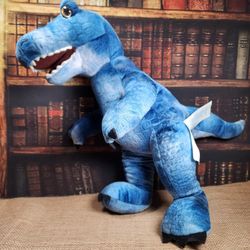 Build-A-Bear Workshop Plush Blue Dinosaur w Marble Coloring Approx 17" Tall