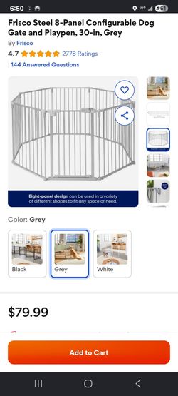 Frisco steel Dog Gate and Playpen