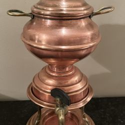VINTAGE COPPER JOS HEINRICHS PARIS NEW YORK/COFFEE URN/ SAMOVAR