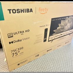75 Toshiba Smart 4k HDTV In Box 6 Month Warranty. Free Delivery 