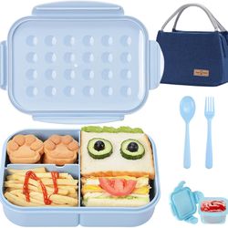 Bento Box Lunch Box Lunch Bags for Kids Men Women Adults,Lunch Bags for Work School Travel Picnic,Leak-proof Lunch Containers with Spoon Fork Knife, M