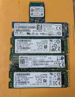 Laptop SSD Lot of 5 M.2 SSDs 256GB / 512GB $40 each obo