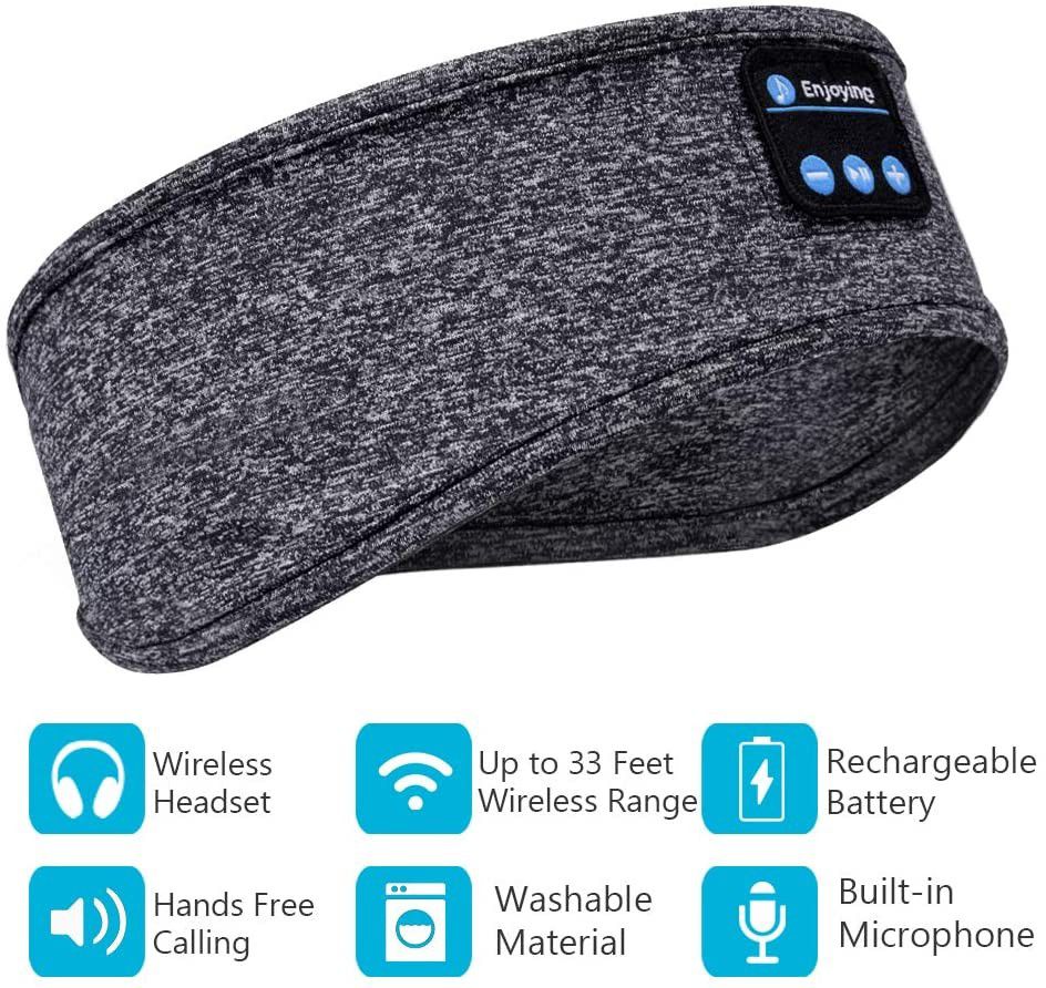 Bluetooth Sleep Headphones Headband Built in Speakers