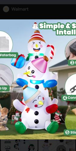 8 ft. Stackable Snowmen