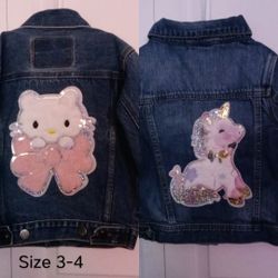 Girls Jean Jacket  in size 4/ Price for both