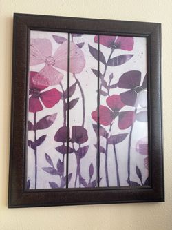 Framed Floral Wall Art Print - Modern home decor 33.5”x27.5”
