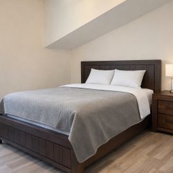 full sized bed with night stand almost new 