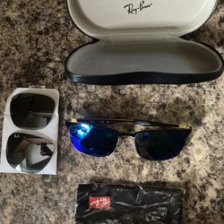 Ray-Ban RB3569 187/88 Polarized Blue Lens Sunglasses – Brand New 59mm