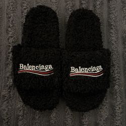 Balenciaga Fur Slides | US Size 12