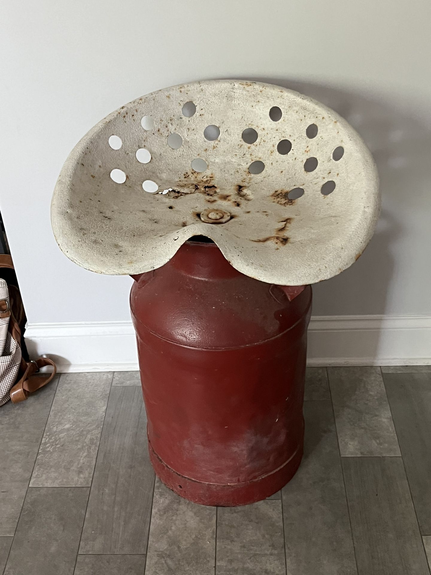 Tractor Seat Milk Jug Stool
