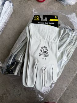 Black Stallion Premium Grain Cowhide Gloves Size L